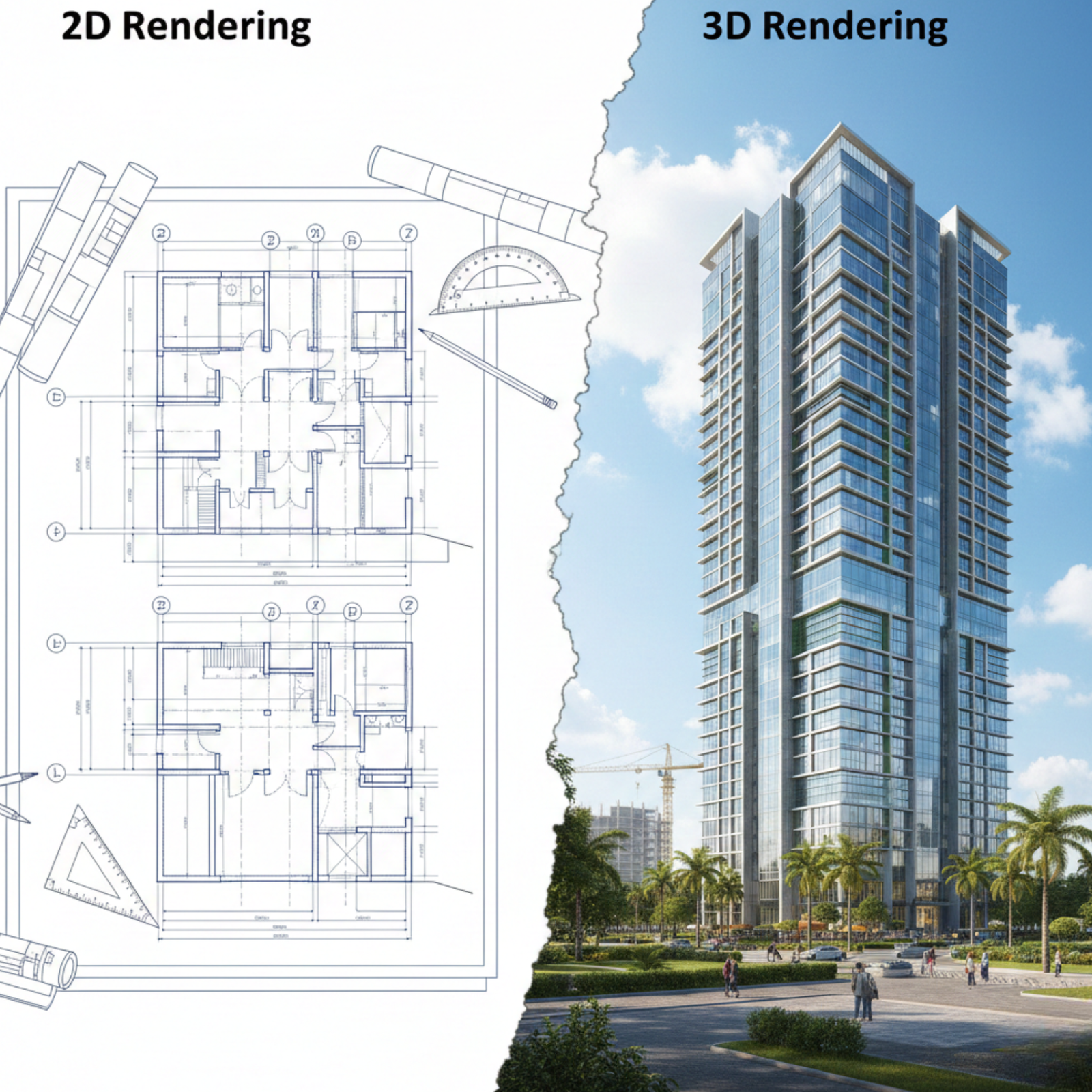 2D vs 3D Rendering in Construction Projects