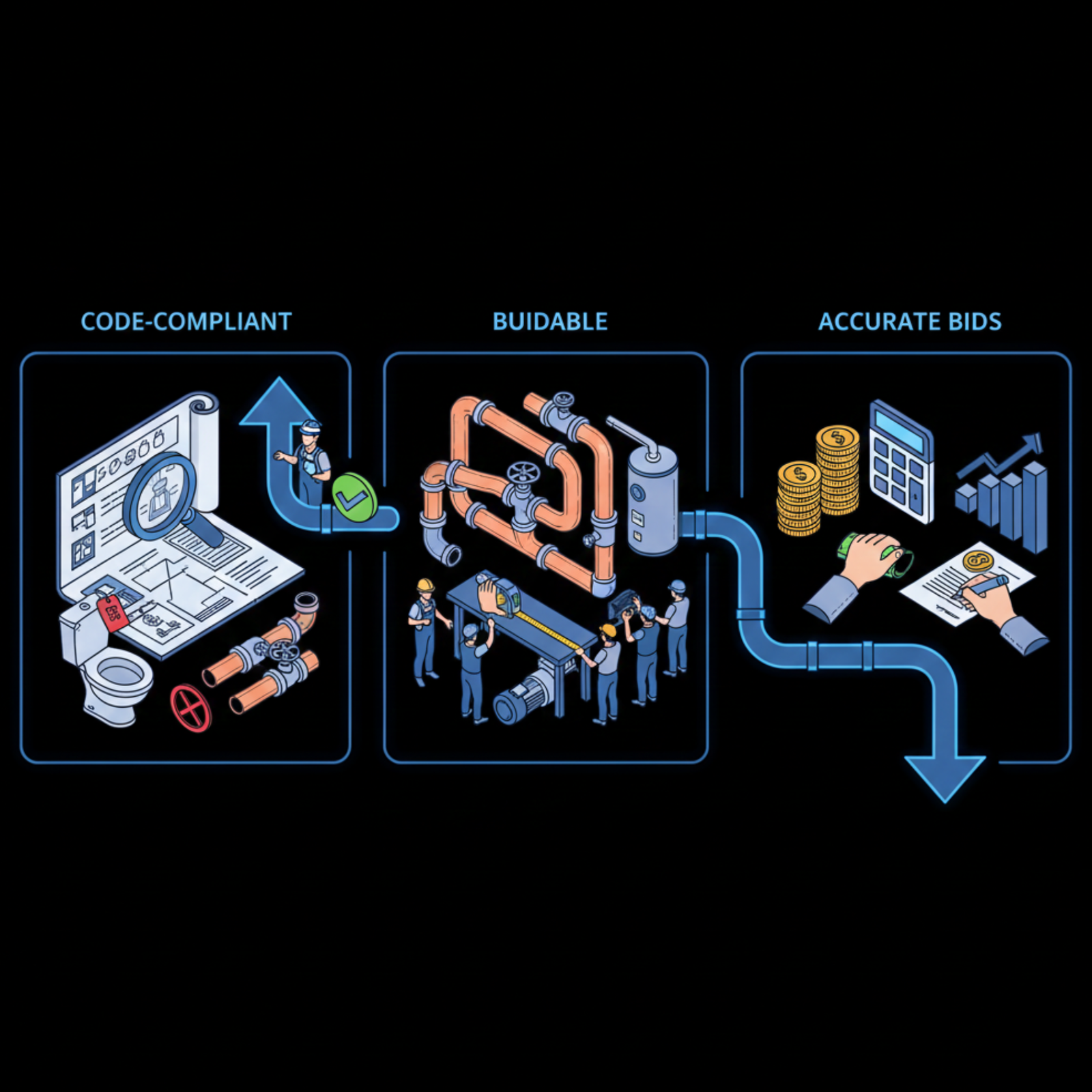 Structured Workflow Diagram for Plumbing Estimating Process